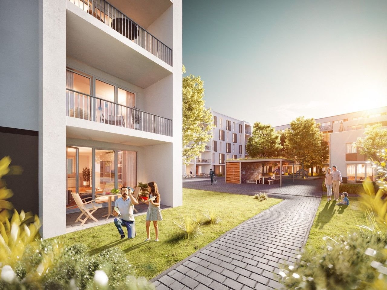 Wohnung zur Miete 1.490 € 4 Zimmer 89 m²<br/>Wohnfläche EG<br/>Geschoss ab sofort<br/>Verfügbarkeit Tunnelstraße 89 Kriegshaber Augsburg 86156