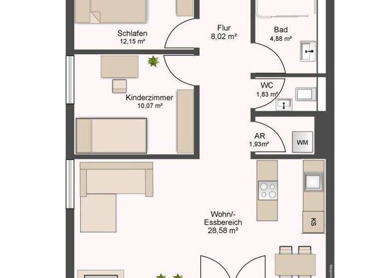 Wohnung zum Kauf 439.000 € 3 Zimmer 73,2 m² 1. Geschoss frei ab 01.03.2027 Kufstein 6330