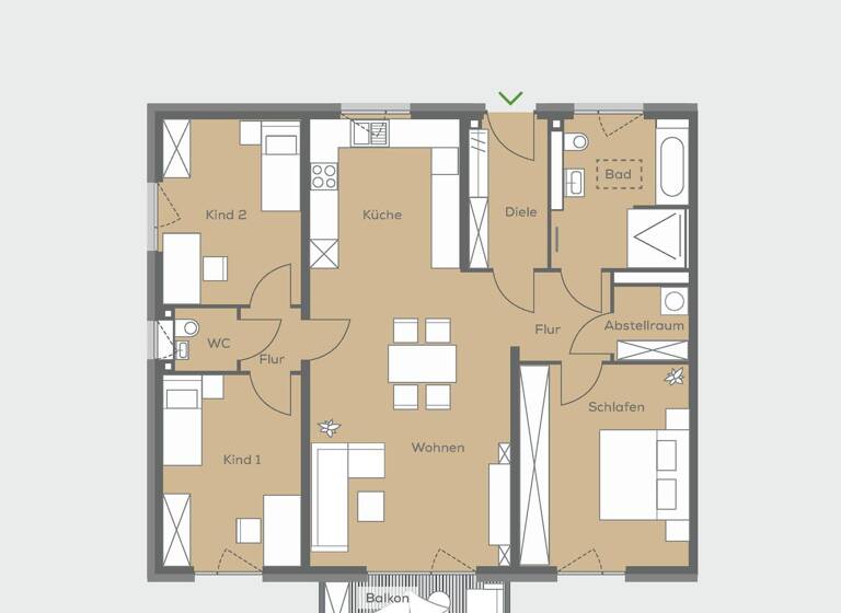 Wohnung zur Miete 1.110 € 4 Zimmer 96 m² 2. Geschoss Brockardtstraße 5 Coburg 96450