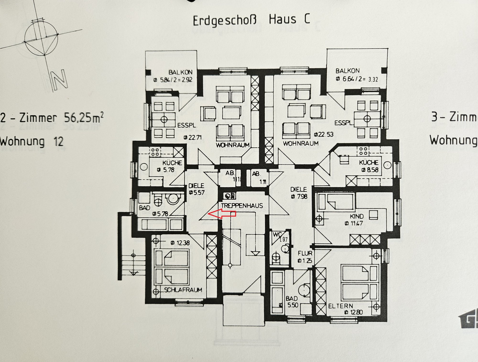 Wohnung zum Kauf 124.900 € 2 Zimmer 56,3 m²<br/>Wohnfläche Beim Holderstock 14/2 Mengen 88512 Mengen