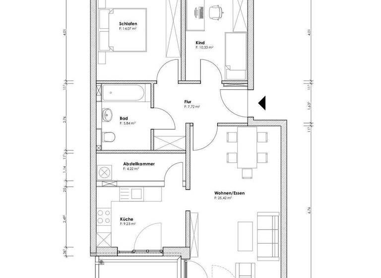 Wohnung zur Miete 866 € 3 Zimmer 81,3 m² frei ab sofort Am Hirtberg 5d Burglengenfeld 93133