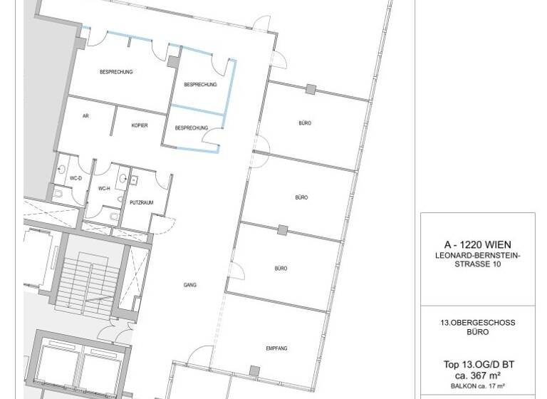 Büro zur Miete 17 € Leonard-Bernstein-Straße Wien 1220