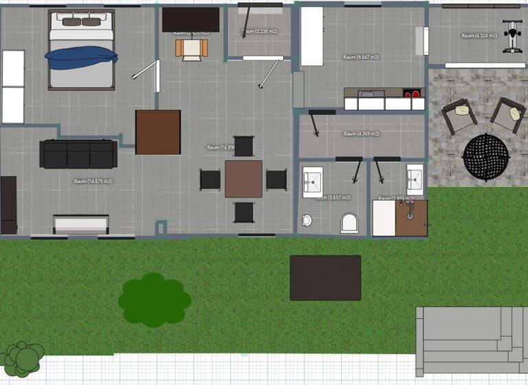Terrassenwohnung zur Miete 896 € 2,5 Zimmer 77 m² frei ab sofort Unterleinleiter 91364