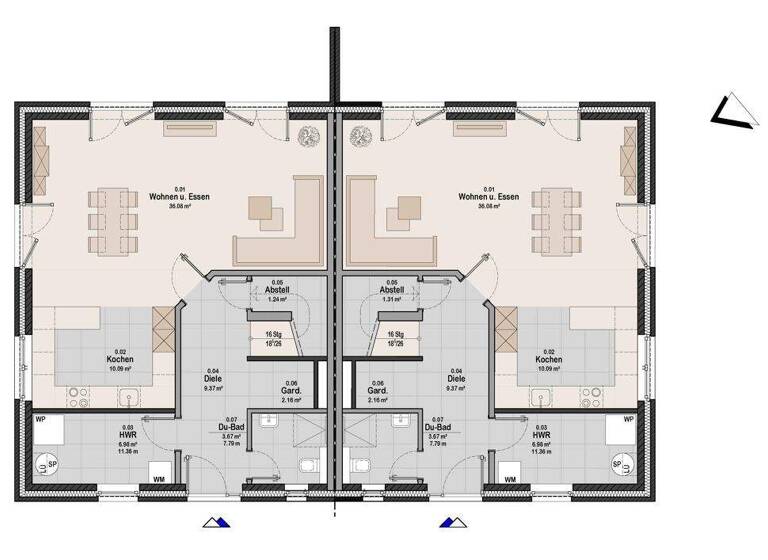Doppelhaushälfte zum Kauf 789.000 € 4 Zimmer 144 m² 643 m² Grundstück Lottbek Ammersbek / Hoisbüttel 22949