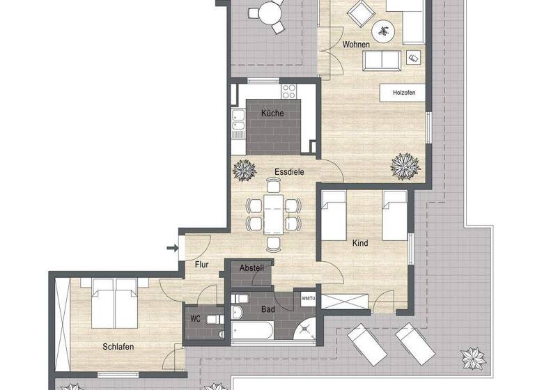 Penthouse zum Kauf 720.000 € 3 Zimmer 128 m² West Rosenheim 83022