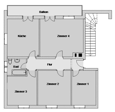 Wohnung zur Miete 1.100 € 4 Zimmer 100 m² 2. Geschoss frei ab sofort Tölzer Straße 3 Gmund am Tegernsee 83703