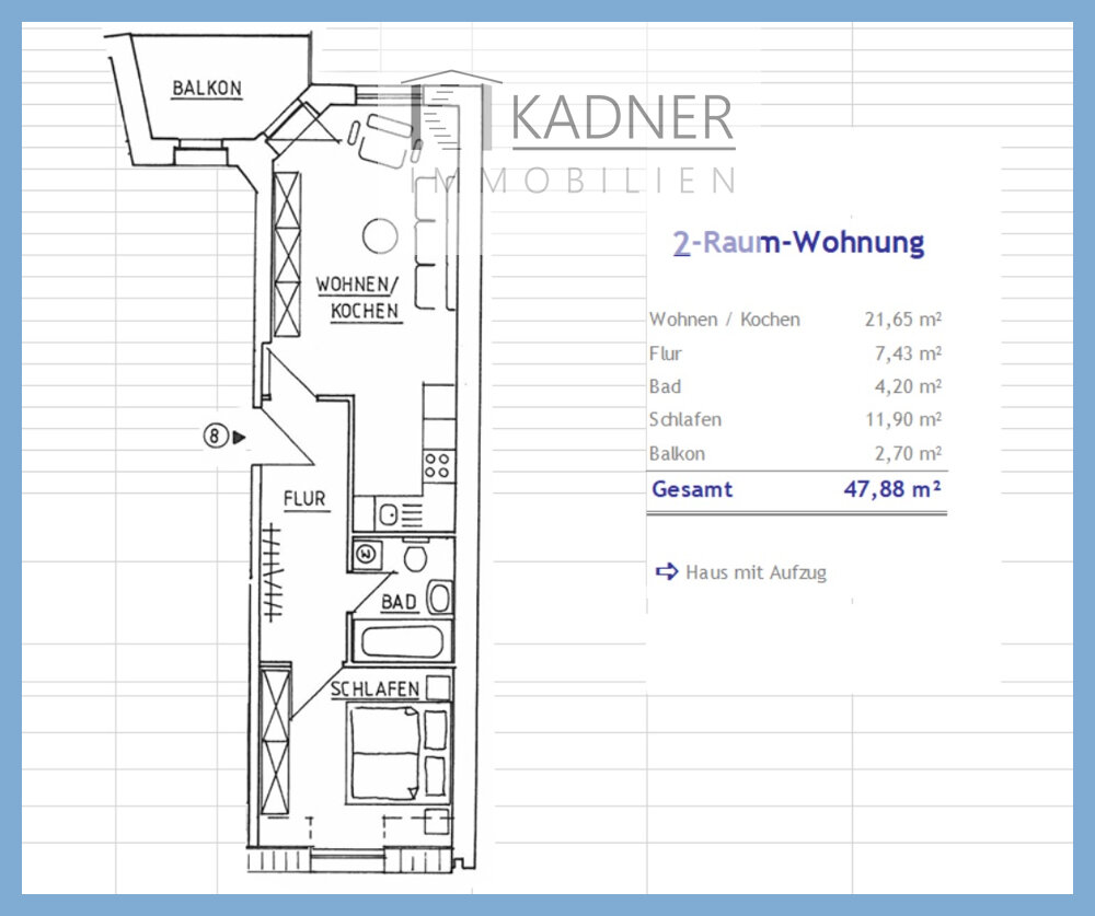 Wohnung zur Miete 264 € 2 Zimmer 47,9 m²<br/>Wohnfläche 4.<br/>Geschoss Moritzstr. 78 Neundorfer Vorstadt Plauen 08523