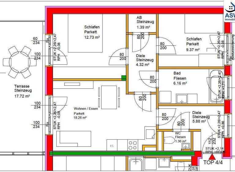Wohnung zum Kauf 273.000 € 3 Zimmer 59,5 m² 1. Geschoss frei ab 01.02.2028 Hochsteingasse Geidorf Graz 8010