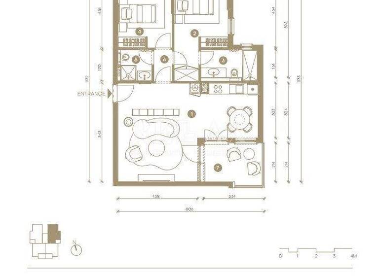 Wohnung zum Kauf 528.112 € 3 Zimmer 1. Geschoss Novi Vinodolski 51250