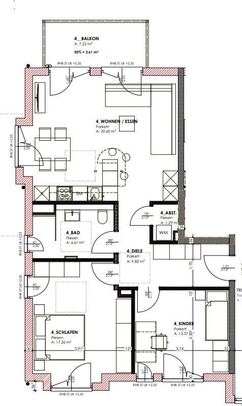 Wohnung zur Miete 1.770 € 3 Zimmer 80,6 m²<br/>Wohnfläche 1.<br/>Geschoss ab sofort<br/>Verfügbarkeit Ernst-von-Beling-Str. 15 Industriebezirk München 80997