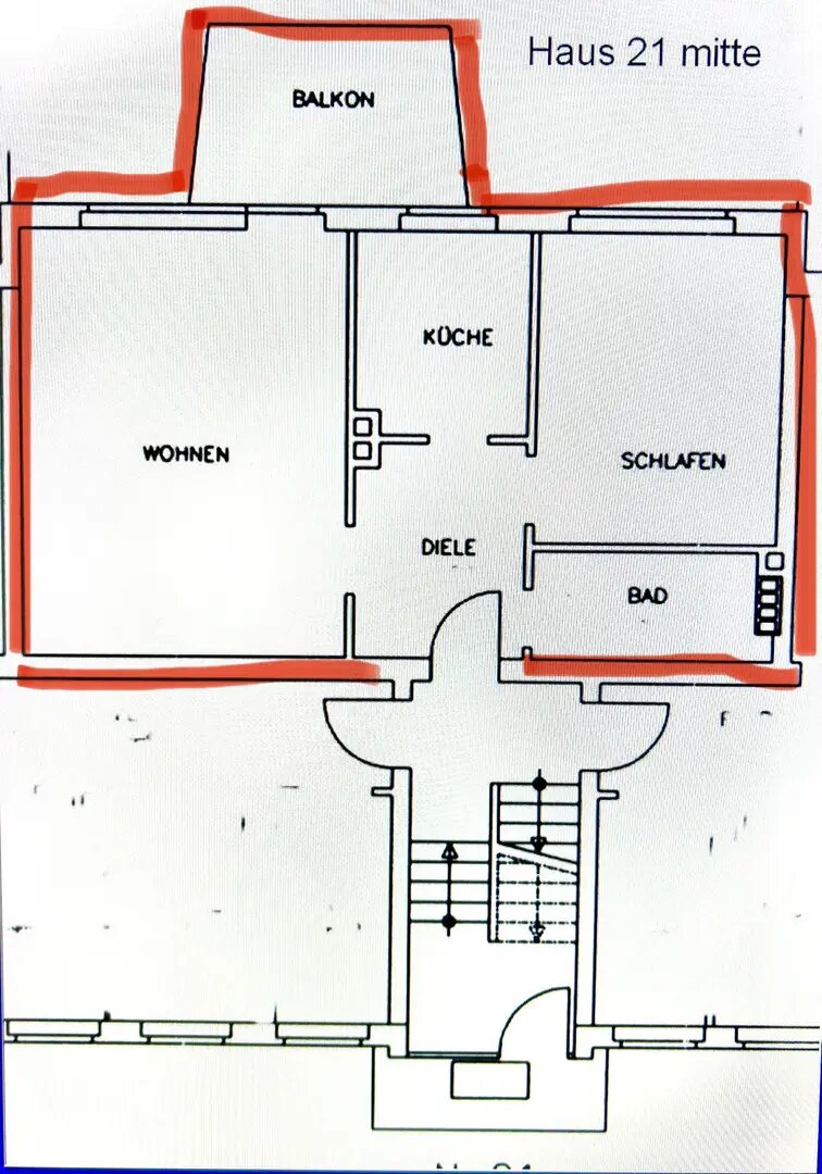 Wohnung zur Miete 700 € 2 Zimmer 56 m²<br/>Wohnfläche ab sofort<br/>Verfügbarkeit Wilhelm-Glässing str. St. Ludwig mit Eichbergviertel Darmstadt 64283