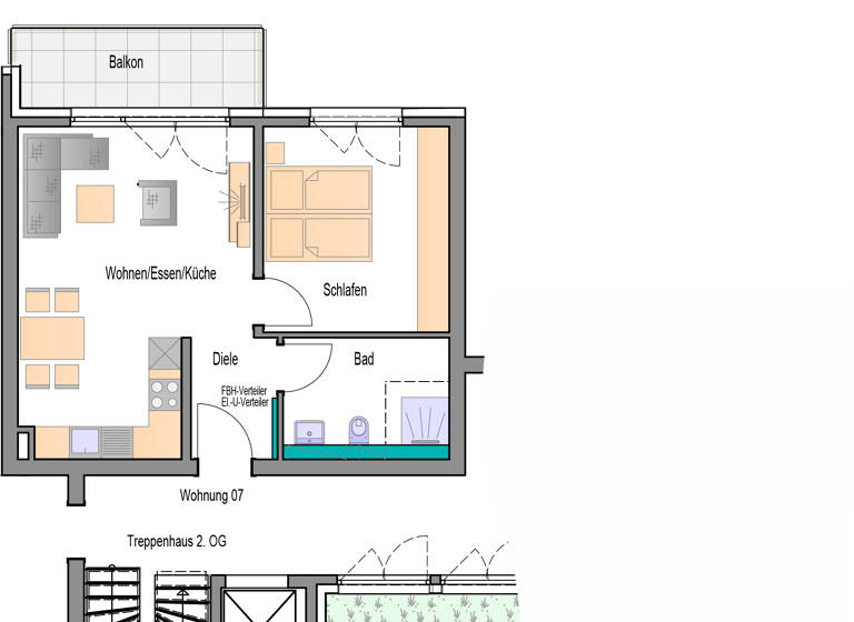 Wohnung zum Kauf provisionsfrei 297.500 € 2 Zimmer 51,2 m²<br/>Wohnfläche Badstraße 12 Aidlingen Aidlingen 71134
