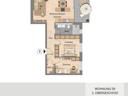 Wohnung zur Miete - Erstbezug 791 € 3 Zimmer 75,3 m² 2. Geschoss Rothenburger Str. 23 Creglingen 97993