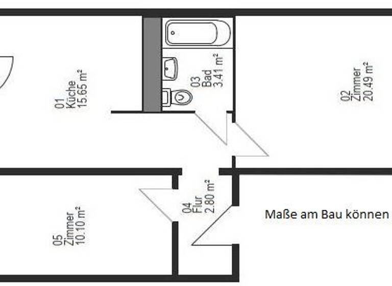 Wohnung zur Miete 506 € 2 Zimmer 57,5 m² 1. Geschoss Uranusstr. 40 Trotha Halle (Saale) 06118