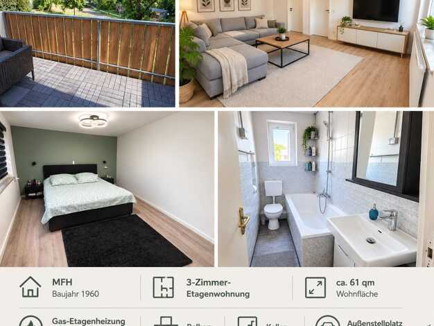 Wohnung zum Kauf 180.000 € 3 Zimmer 61,4 m² 1. Geschoss Schorndorf Schorndorf 73614