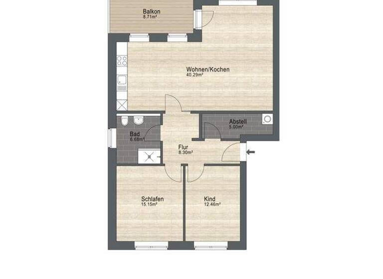 Wohnung zum Kauf 441.400 € 3 Zimmer 91 m² Scharnebeck 21379