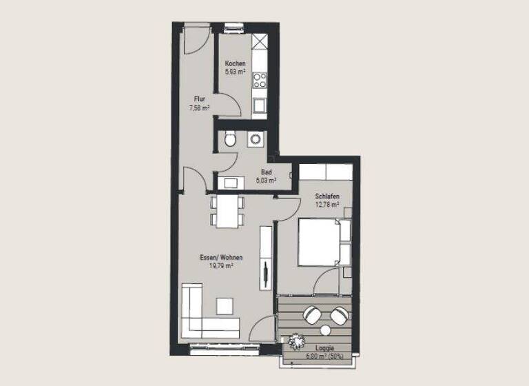 Wohnung zur Miete 620 € 2 Zimmer 54 m² EG Heinrich-Schütz Str. 14 Lutherplatz Halle (Saale) 06110