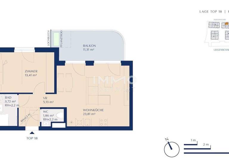 Wohnung zum Kauf - Erstbezug provisionsfrei 299.000 € 2 Zimmer 47,9 m² 3. Geschoss Wien 1230