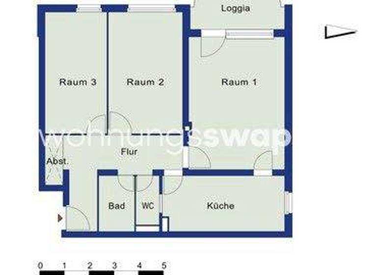 Studio zur Miete Tauschwohnung 445 € 3 Zimmer 77 m² 1. Geschoss Charlottenburg Berlin 13627