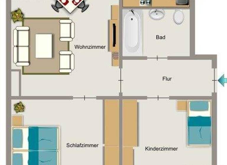 Wohnung zur Miete 400 € 3,5 Zimmer 49,3 m² 3. Geschoss frei ab 16.03.2026 Hagenaustraße 25 Südostviertel Essen 45138