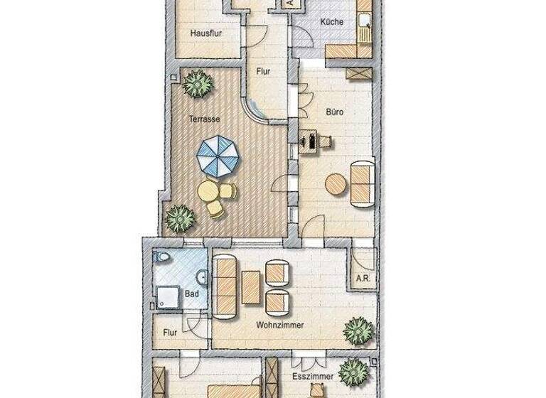 Studio zur Miete 250 € 4 Zimmer 110 m² 1. Geschoss Bleichpfad 76 Cracau Krefeld 47799