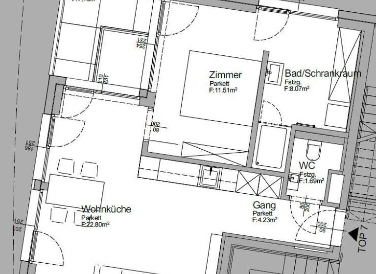 Terrassenwohnung zur Miete - Erstbezug 1.310 € 2 Zimmer 47,9 m² 2. Geschoss frei ab sofort Wien 1190