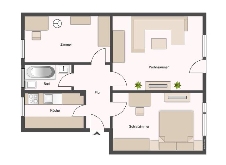 Wohnung zum Kauf 259.000 € 3 Zimmer 60 m² Wilhelmsburg Hamburg 21107