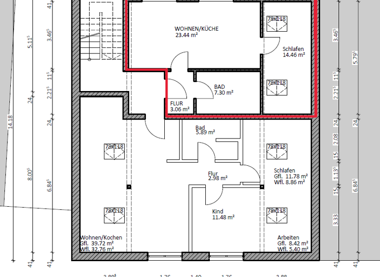 Wohnung zur Miete 368 € 2 Zimmer 43,2 m² 2. Geschoss frei ab 01.05.2026 Bruck Bruck in der Oberpfalz 92436