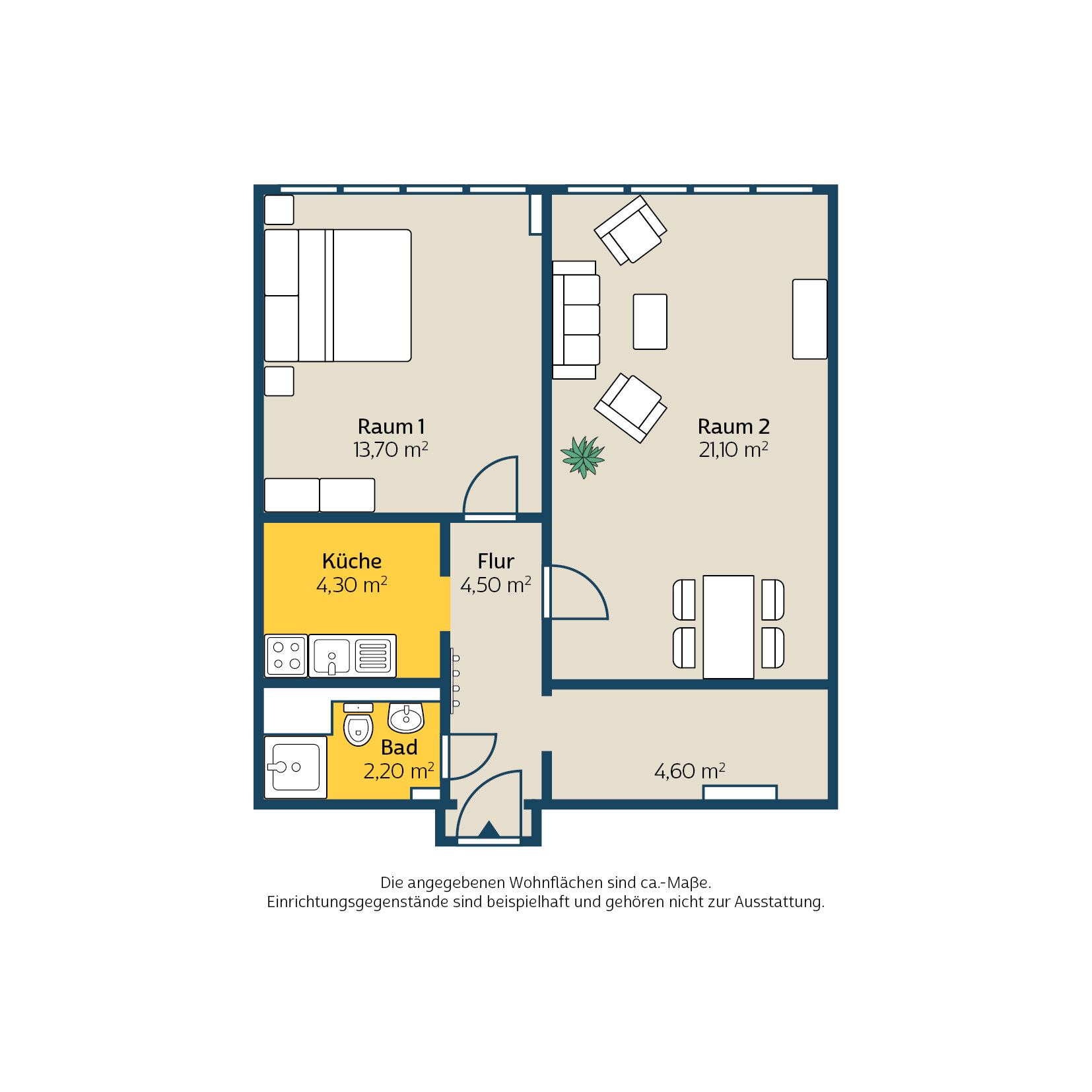 Wohnung zur Miete 589 € 2 Zimmer 50,3 m²<br/>Wohnfläche 2.<br/>Geschoss Gerberstr. 16 Zentrum - Nord Leipzig 04105