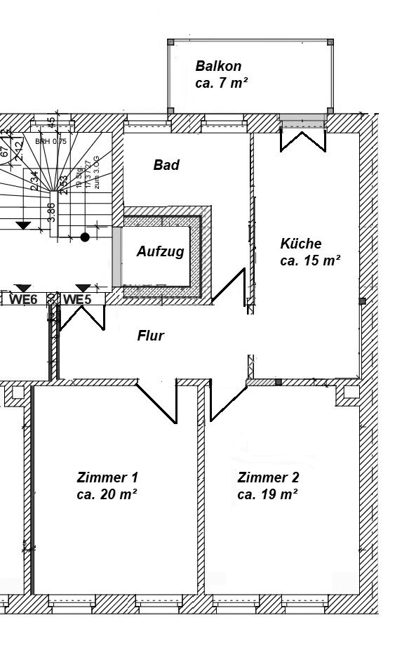 Wohnung zur Miete 1.170 € 2 Zimmer 73,1 m²<br/>Wohnfläche 2.<br/>Geschoss 01.02.2025<br/>Verfügbarkeit Fregestraße 18 Zentrum - Nordwest Leipzig 04105