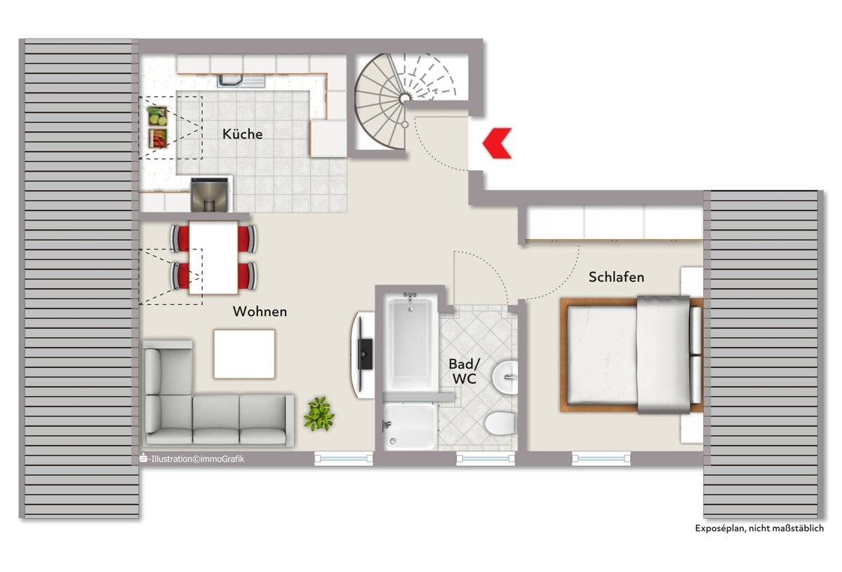 Wohnung zum Kauf provisionsfrei 165.000 € 2,5 Zimmer 39,1 m²<br/>Wohnfläche Spielberg Karlsbad / Spielberg 76307