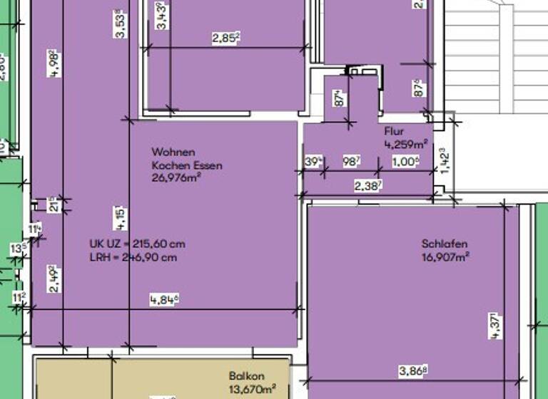 Wohnung zur Miete 1.014 € 3 Zimmer 71,4 m² frei ab 11.04.2026 Bolzstr. 110 Kornwestheim 70806