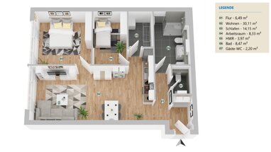 Wohnung zur Miete 920 € 3 Zimmer 75 m² 1. Geschoss frei ab sofort Neuenhauser Straße 10-12 Wahlbezirk 204 Nordhorn 48529