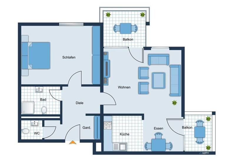 Wohnung zur Miete 600 € 2 Zimmer 68 m² frei ab sofort Coburg 96450