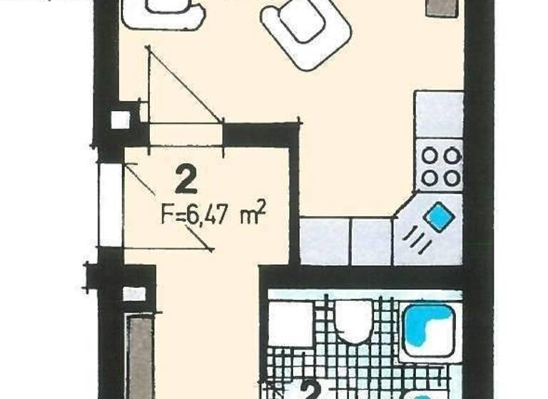 Wohnung zur Miete 275 € 1,5 Zimmer 39 m² Max-Pechstein-Str. 69a Innenstadt Zwickau 08056