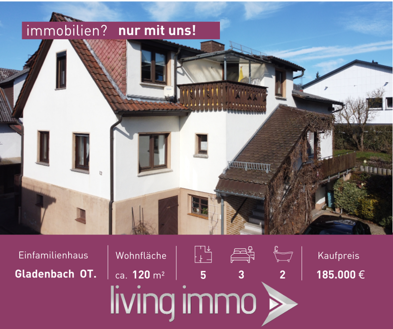 Einfamilienhaus zum Kauf 185.000 € 4 Zimmer 120 m² 306 m² Grundstück Hunsrückstrasse 12 Mornshausen Gladenbach 35075