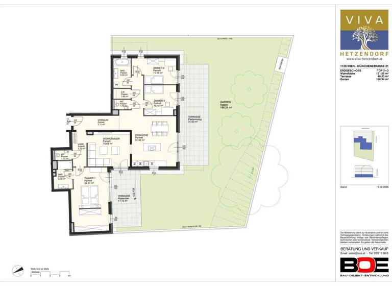 Wohnung zum Kauf - Erstbezug provisionsfrei 939.000 € 4 Zimmer 121,6 m² EG Münchenstraße 21 Wien 1120