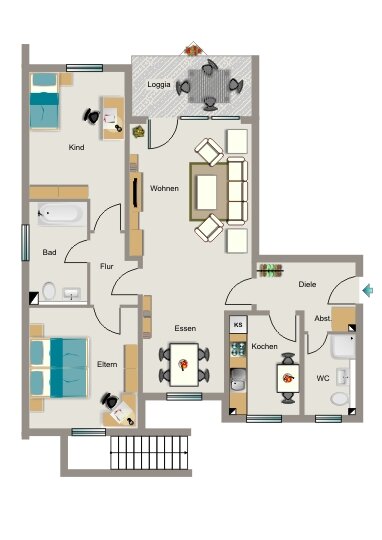 Wohnung zur Miete 742 € 3,5 Zimmer 88,2 m²<br/>Wohnfläche EG<br/>Geschoss 01.03.2025<br/>Verfügbarkeit Fritz-Reuter-Straße 10 Oer Oer-Erkenschwick 45739