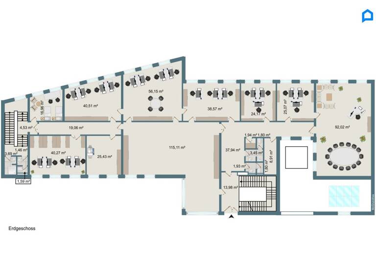 Bürofläche zur Miete 10 € 10,5 Zimmer 545 m² Bürofläche Wien 1140