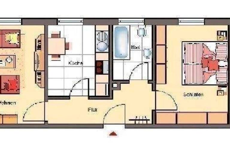 Wohnung zur Miete 540 € 2 Zimmer 47,4 m² EG Fischbach Nürnberg 90475