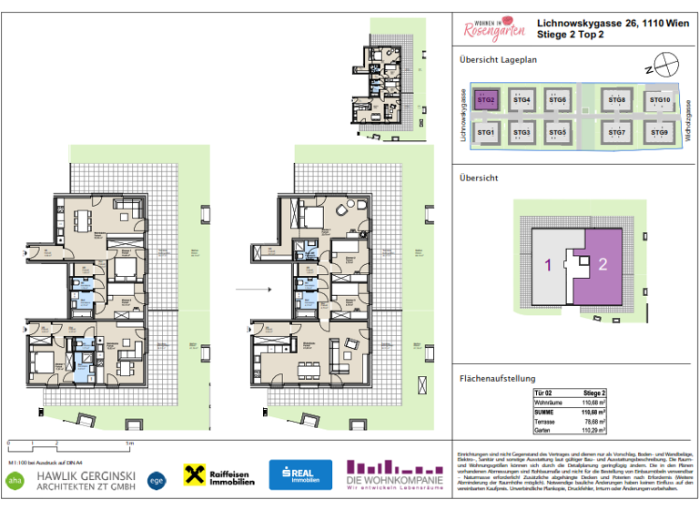 Wohnung zum Kauf provisionsfrei 613.335 € 4 Zimmer 110,7 m² EG Wien 1110