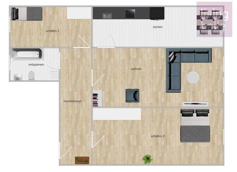 Wohnung zur Miete 580 € 3 Zimmer 78,2 m² 3. Geschoss Merseburger Straße 91 Lutherplatz Halle 06110