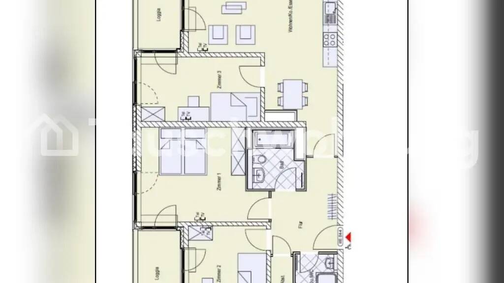 Wohnung zur Miete Tauschwohnung 1.448 € 4 Zimmer 96,5 m² 1. Geschoss Sasel Hamburg 22179