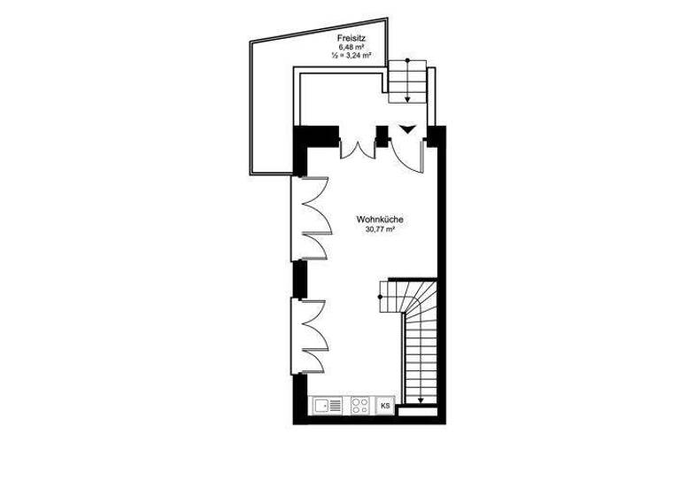 Maisonette zur Miete - Erstbezug 2.001 € 4 Zimmer 129,1 m² EG Pinneberg 25421