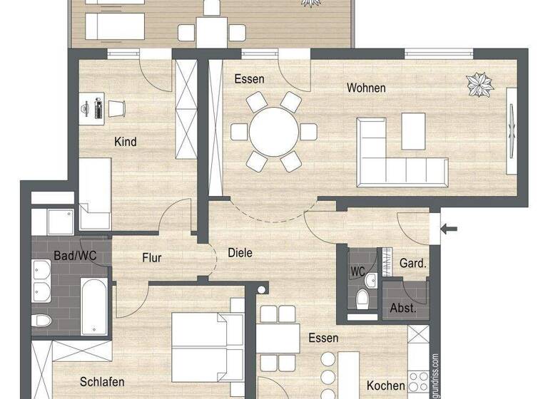 Wohnung zum Kauf 290.000 € 3,5 Zimmer 105,4 m² 2. Geschoss Gundelsheim 74831