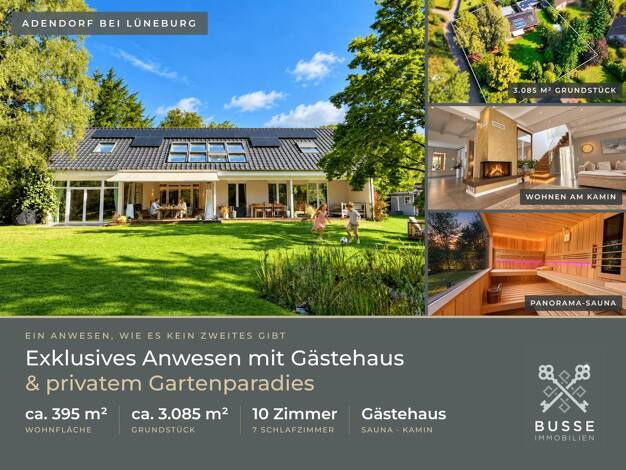 Einfamilienhaus zum Kauf 1.895.000 € 10 Zimmer 395 m² 3.085 m² Grundstück Adendorf Adendorf 21365