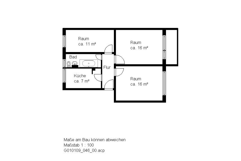 Wohnung zur Miete 287 € 3 Zimmer 59,7 m²<br/>Wohnfläche 3.<br/>Geschoss August-Lamprecht-Str. 4 Silberhöhe Halle (Saale) 06132