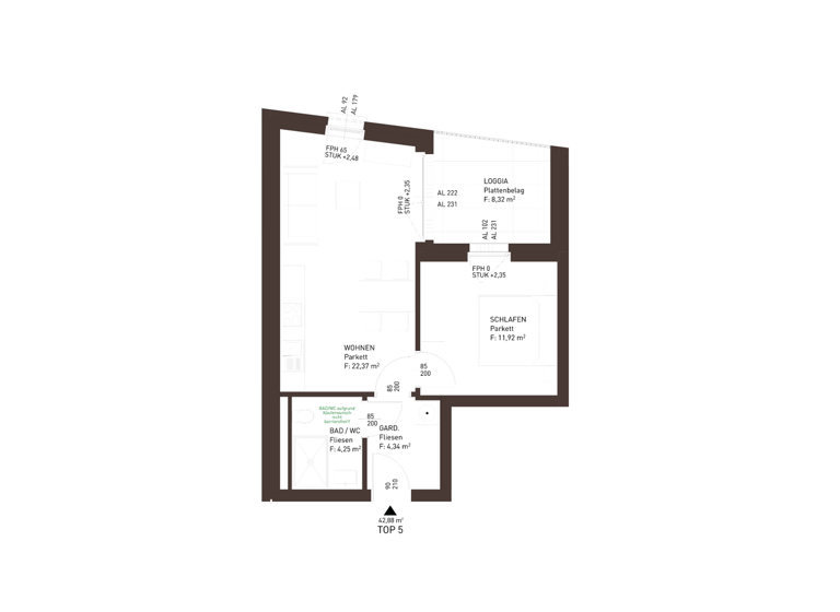 Wohnung zum Kauf - Erstbezug 314.911 € 2 Zimmer 42,9 m² Altmünster 4813