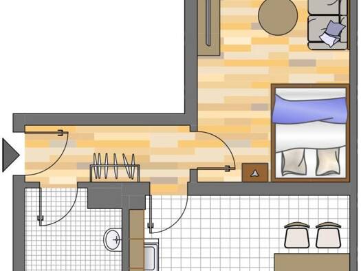 Studio zur Miete nur mit Wohnberechtigungsschein 203 € 1 Zimmer 40,2 m² 1. Geschoss frei ab 11.07.2026 Güntherstraße 56 Mitte Dortmund 44143