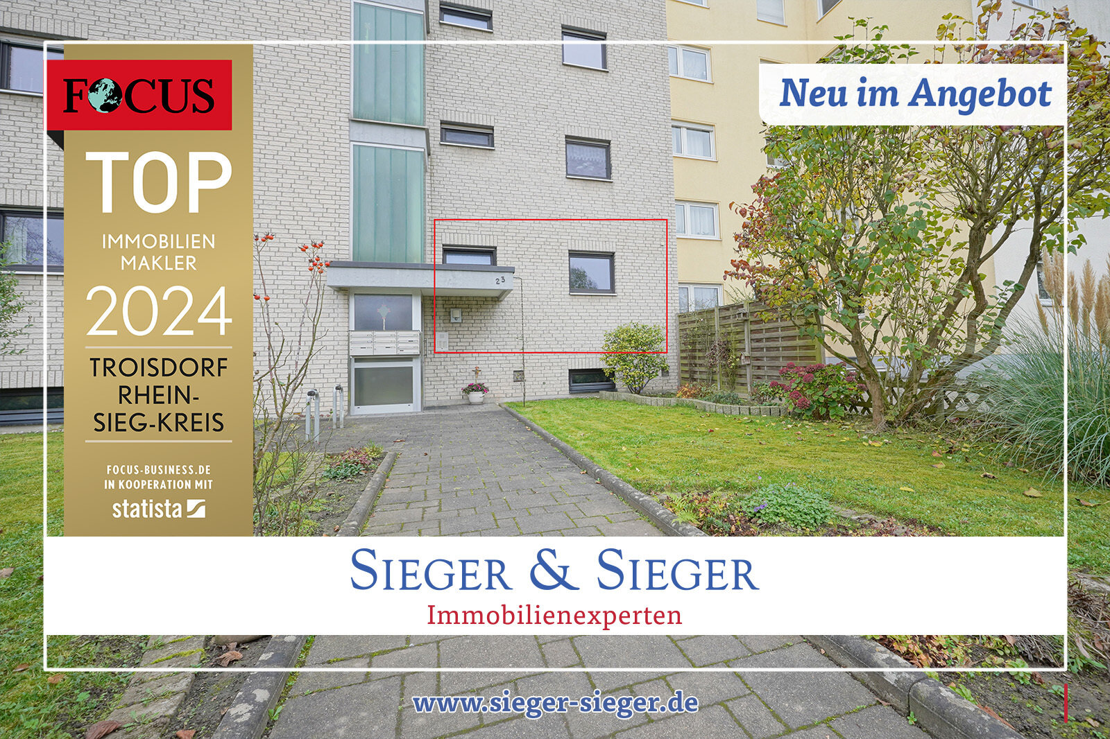 Wohnung zum Kauf provisionsfrei 174.800 € 2 Zimmer 69,8 m²<br/>Wohnfläche Sieglar Troisdorf 53840